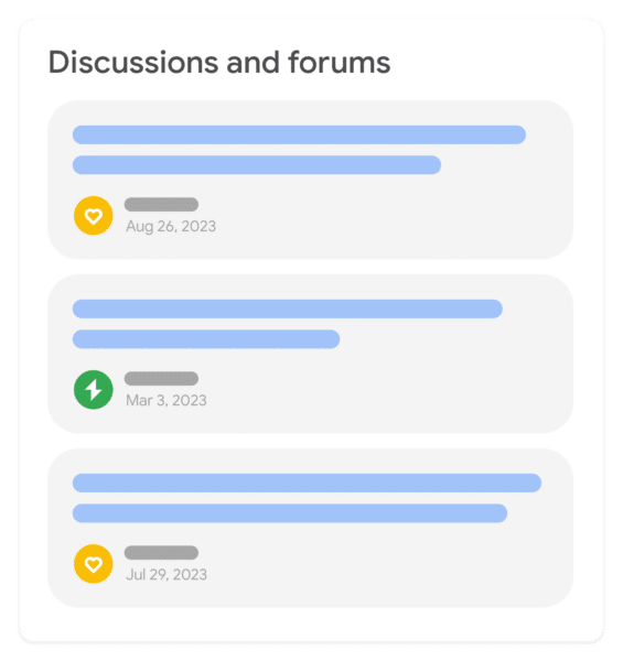 Example of discussion forum structured data