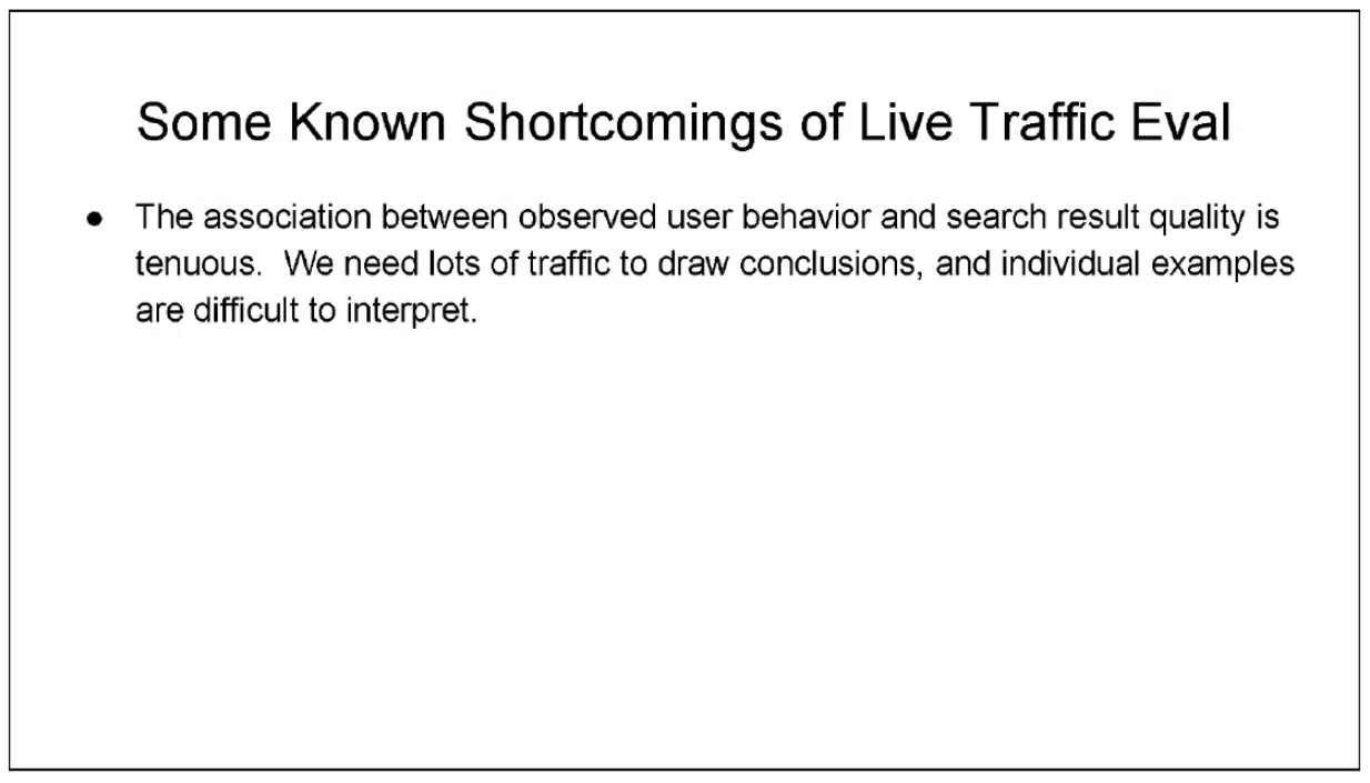 Google Live Traffic Shortcomings