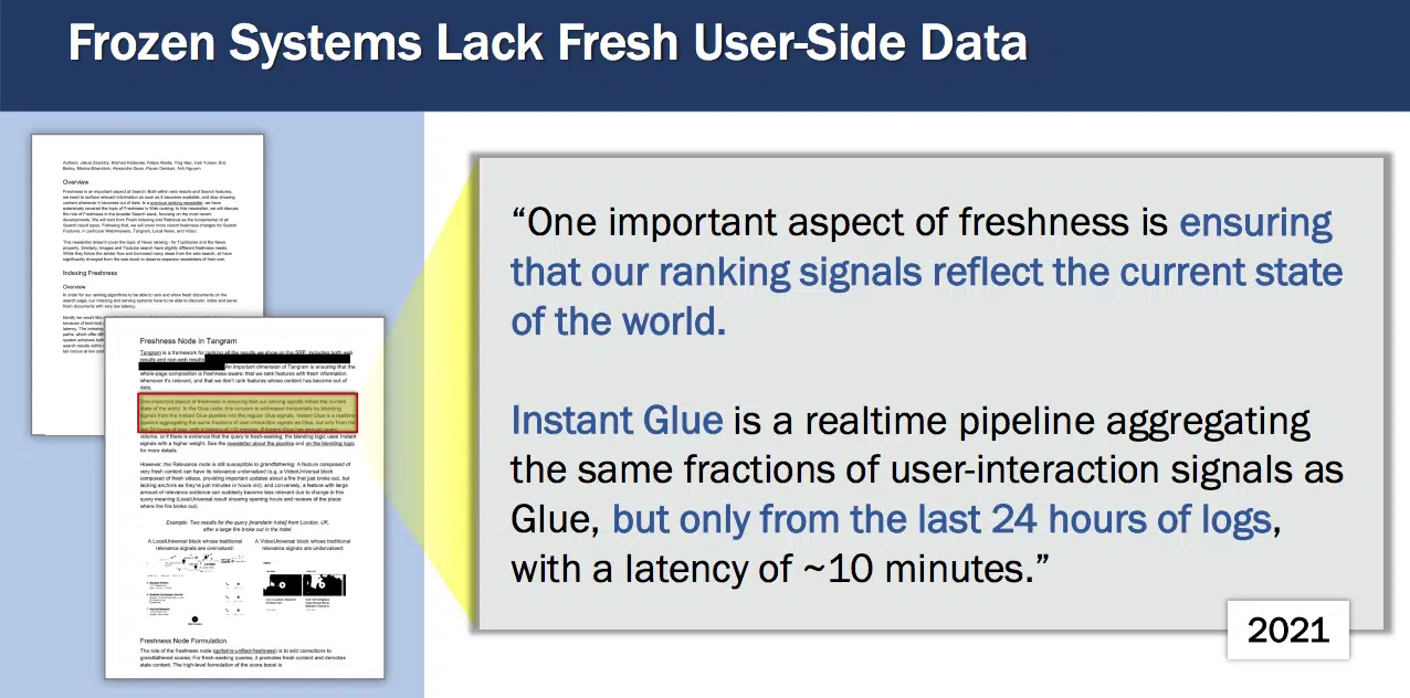 Frozen Systems Lack Fresh User-Side Data