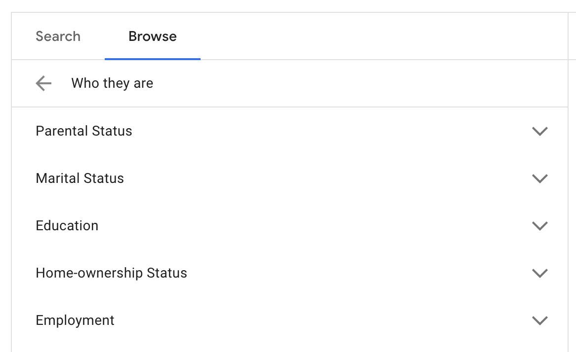 Detailed demographics