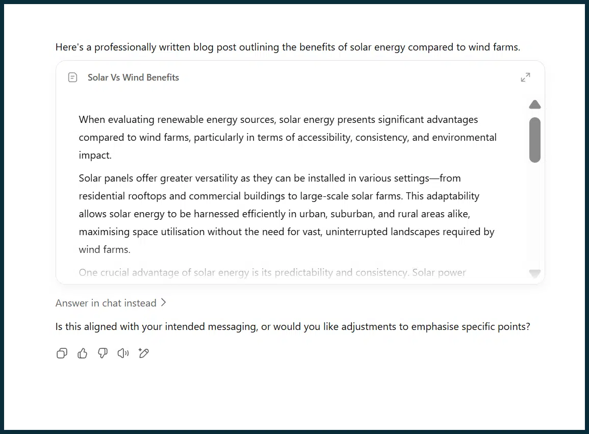 Ask ChatGPT to write a blog post