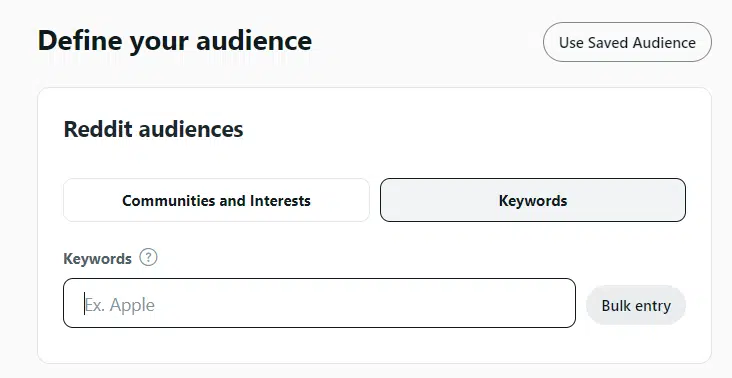 Reddit – audience targeting