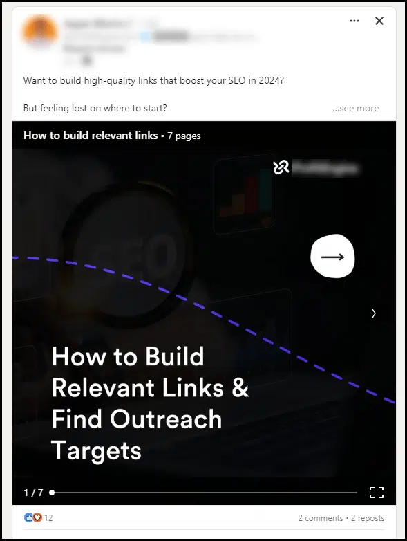 4 LI Link Building Ads