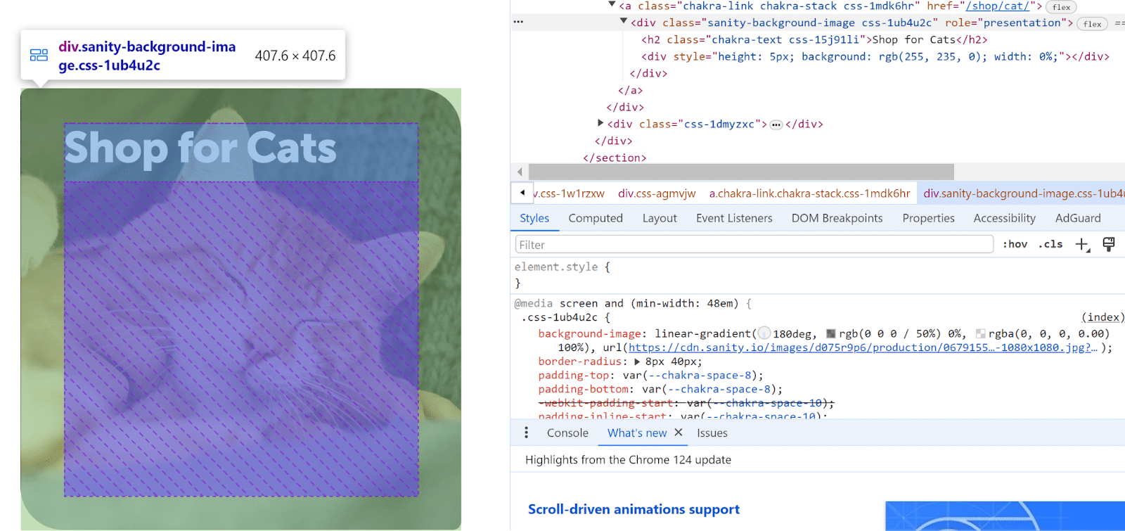 Inspect element - Checking code 1