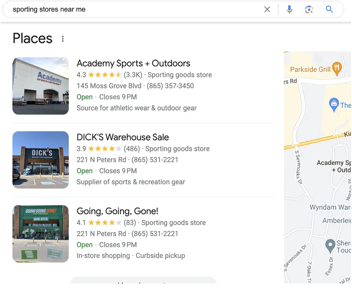 Sporting stores near me