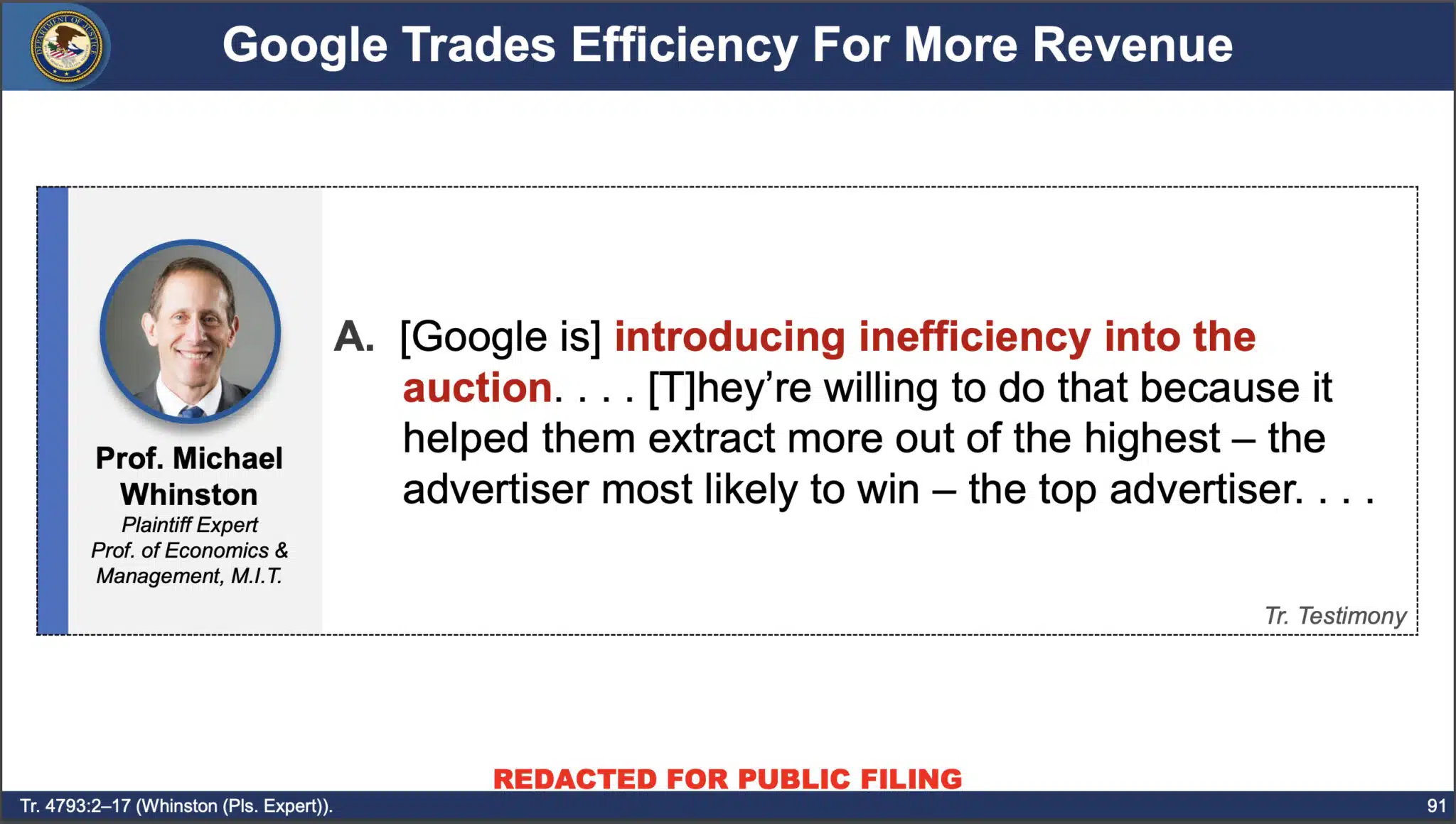 Google Efficiency Revenue Scaled