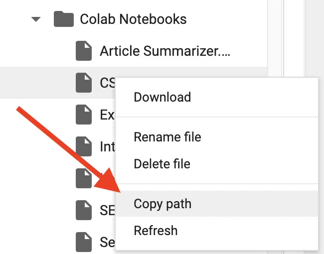How to connect to Google Drive - Copy path