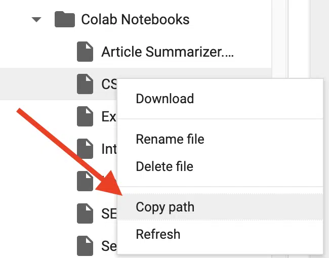 How to connect to Google Drive - Copy Path