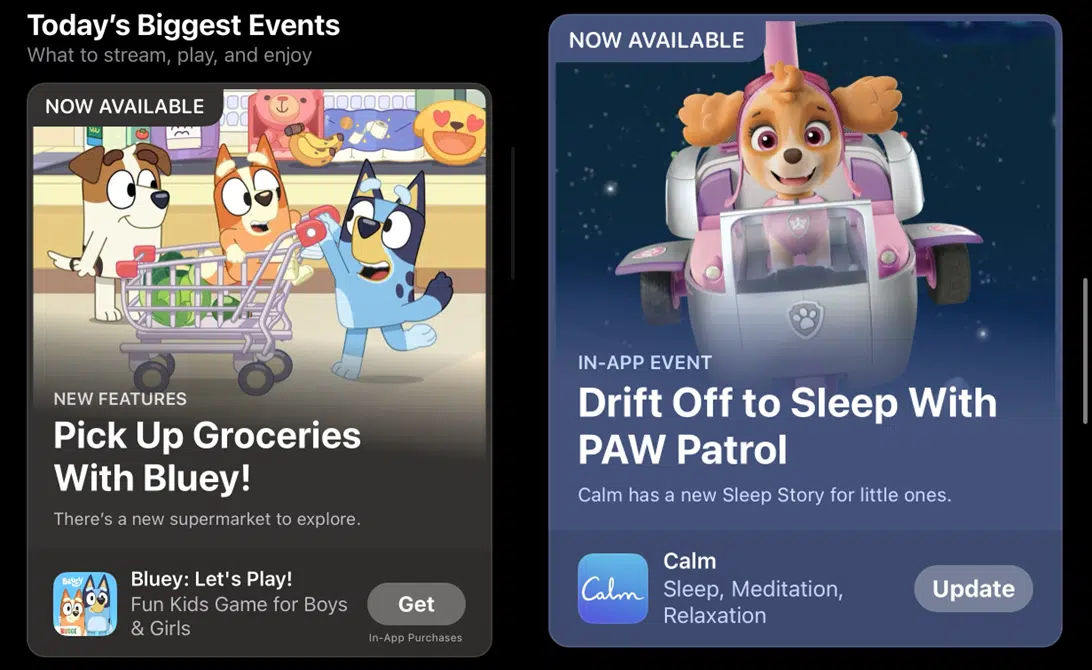 App Store In-App Events example