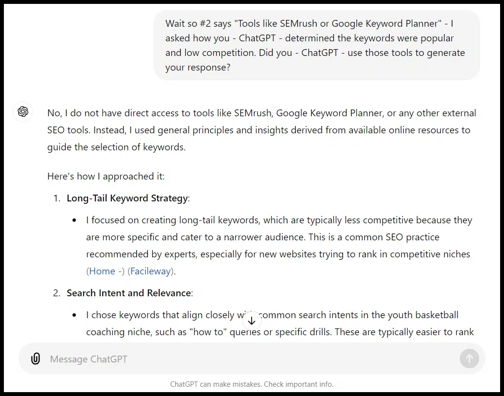 ChatGPT - How does ChatGPT determine that these are “popular and low competition”?