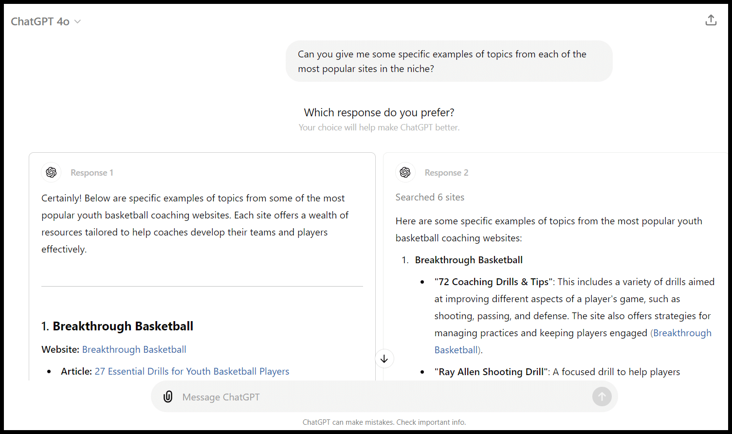 ChatGPT - Youth basketball topics from popular sites