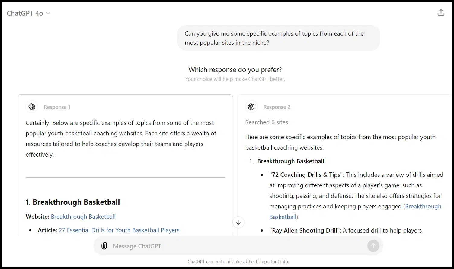 ChatGPT - Youth basketball topics from popular sites