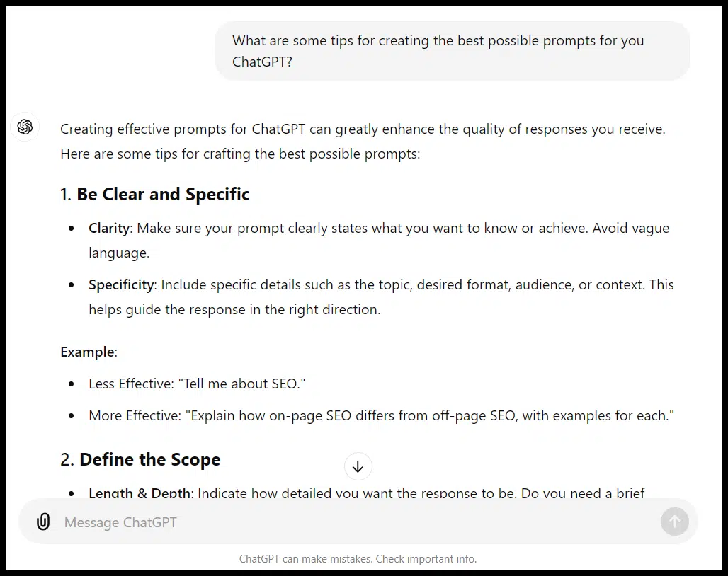 ChatGPT prompt engineering strategy