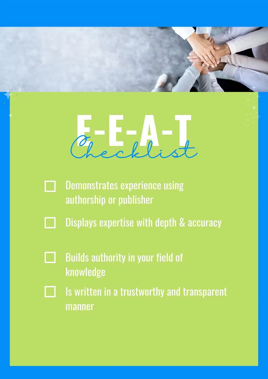 Checklist- Consider E-E-A-T