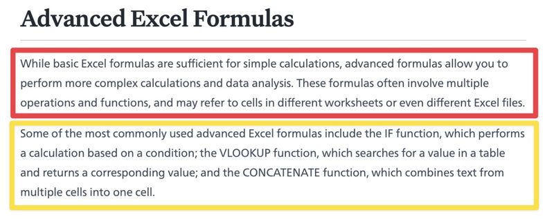 Advanced Excel formulas article