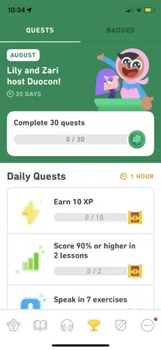 Duolingo quests