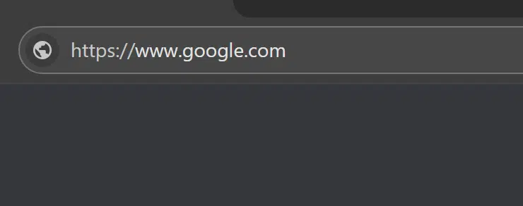 Entering Google.com in the address bar