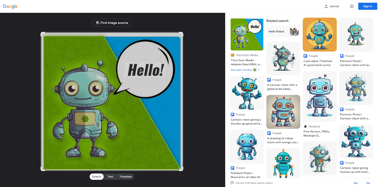 Image search results of Search Engine Land SearchBot