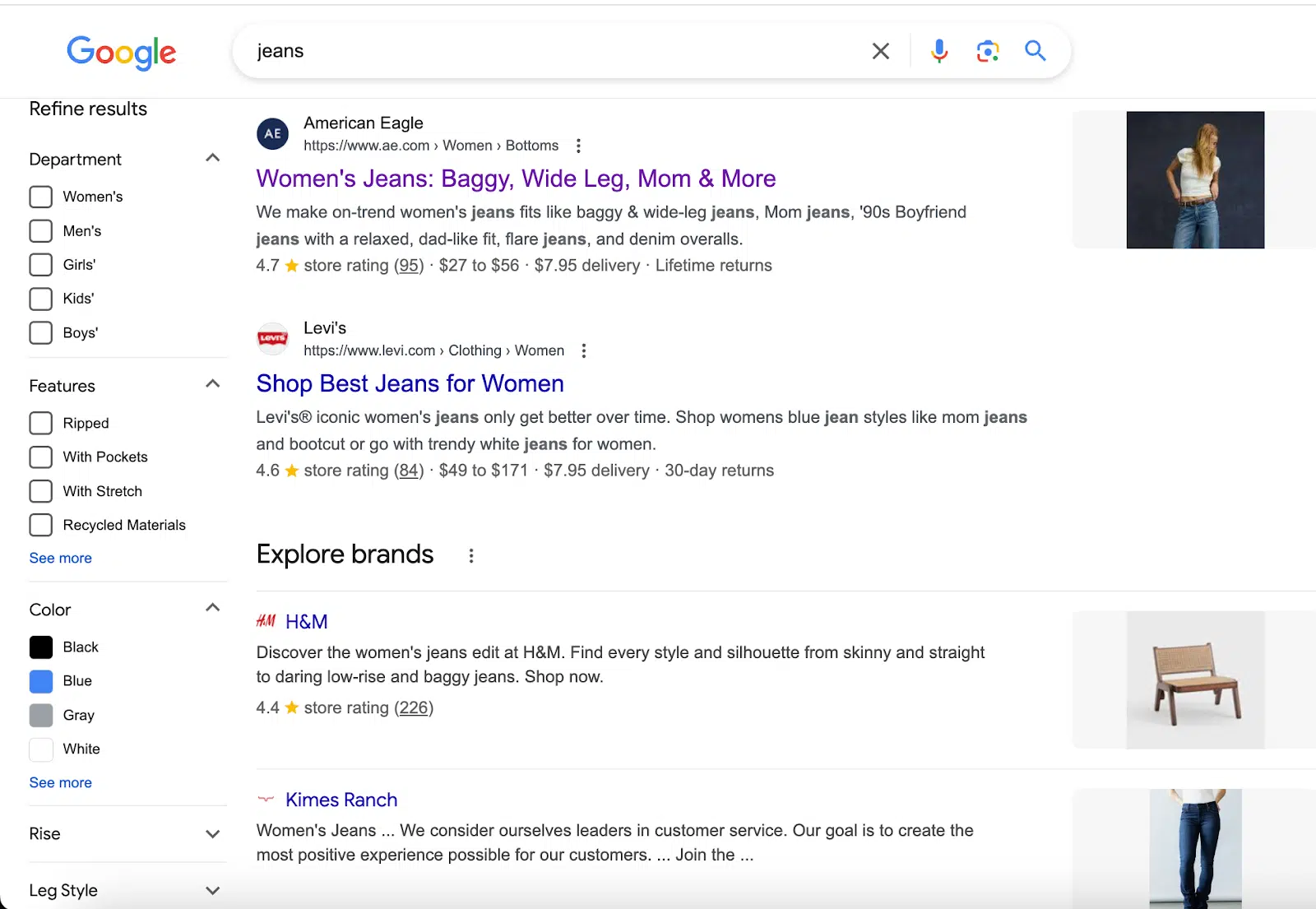 Google Shopping - Jeans