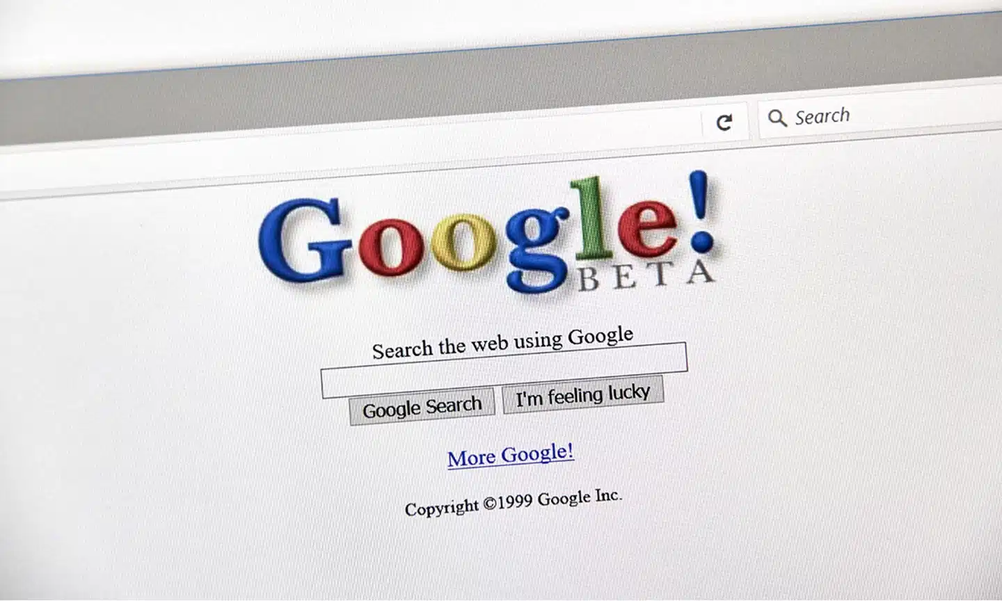 The old Google home page