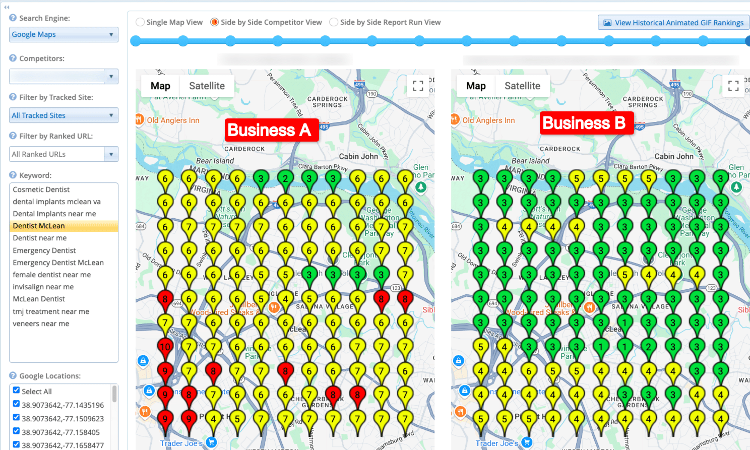 Google's local filter at work