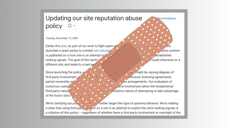 Google's site reputation abuse policy is a band-aid for a bullet wound