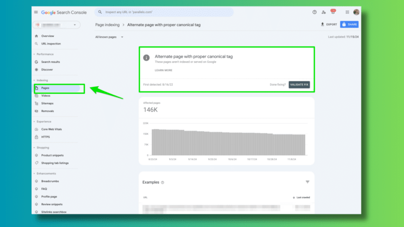 How to fix the ‘Alternate page with proper canonical tag’ error in Google Search Console