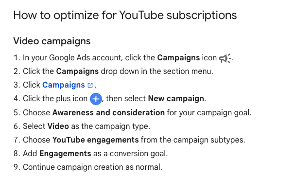 How to optimize YouTube subscription campaigns