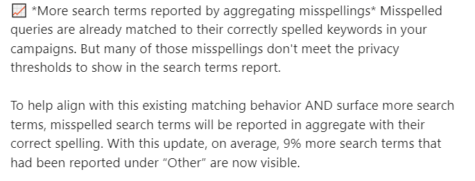 Misspellings on Search and PMax ad serving