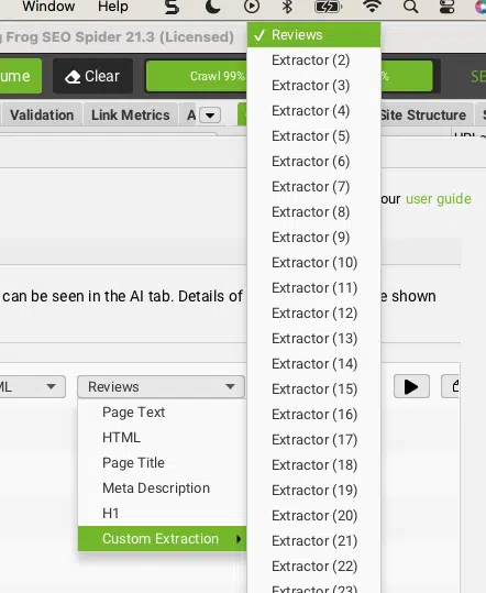 Feed your Screaming Frog custom extraction to OpenAI