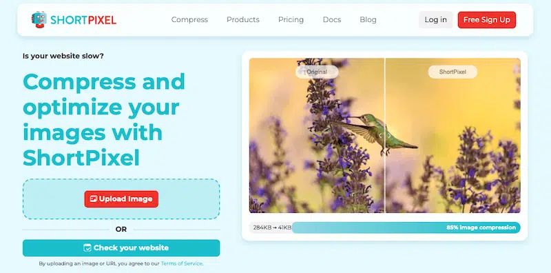 ShortPixel compresses and optimizes images