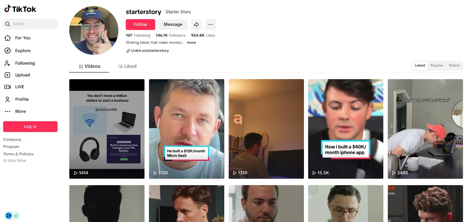 Starter Story on TikTok