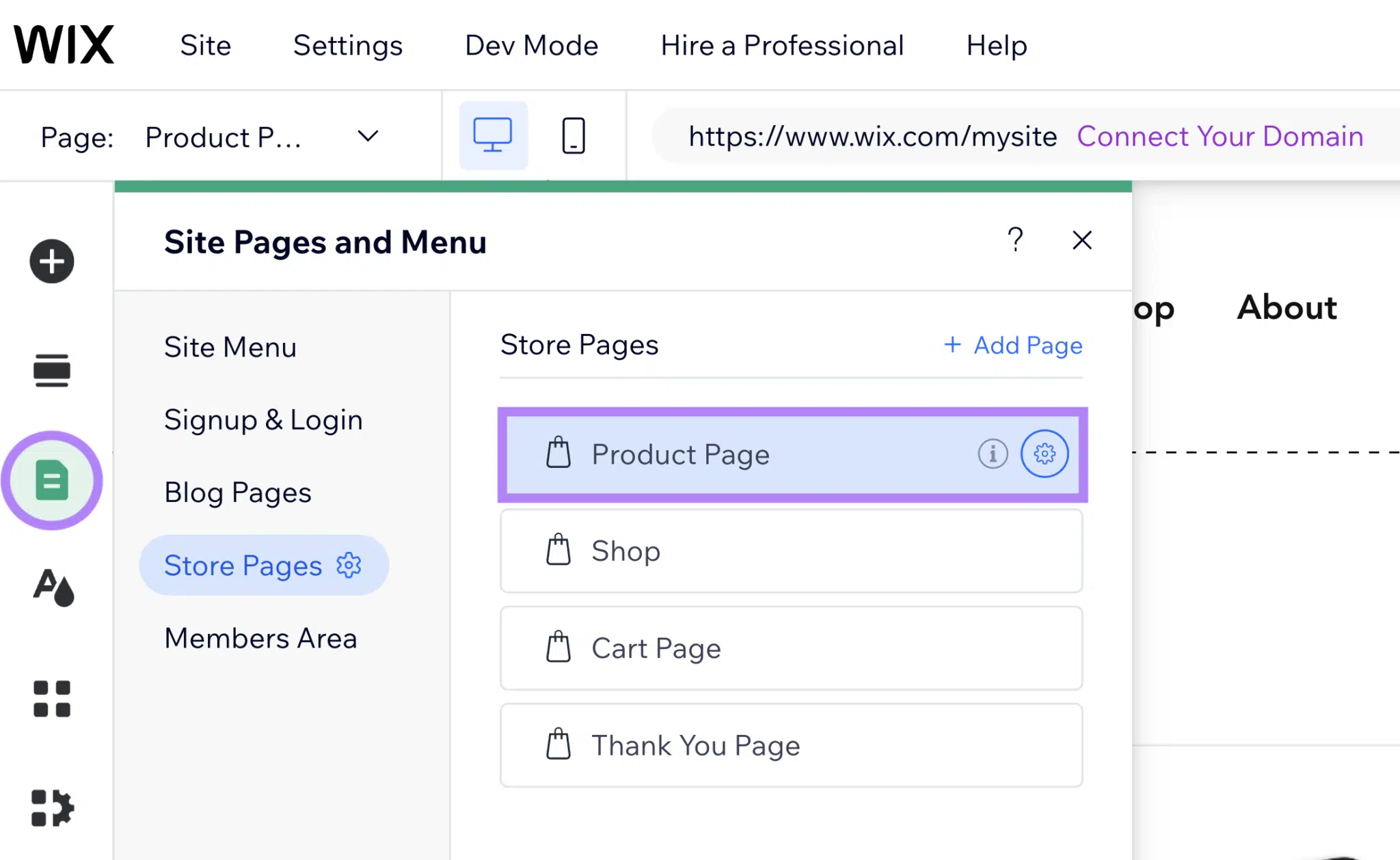 Navigation to product pages