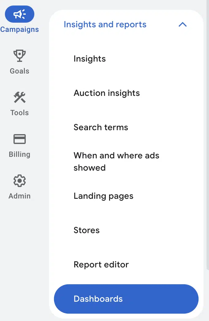 Google Ads - Custom campaign dashboards