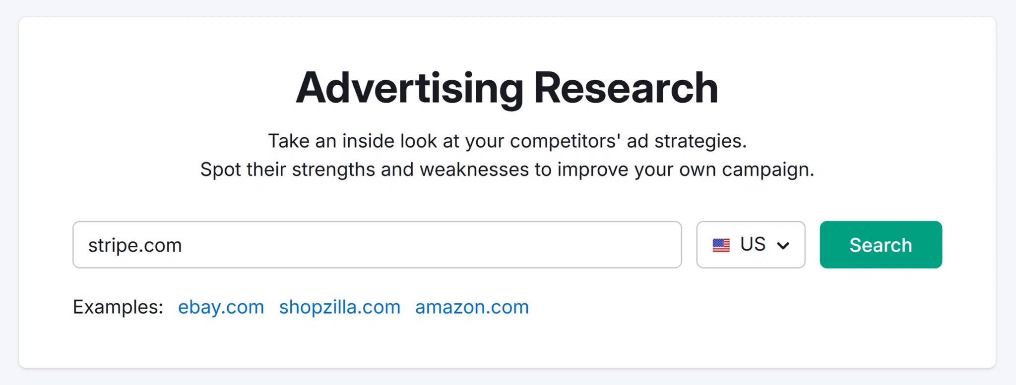 Advertising Research Search Stripe