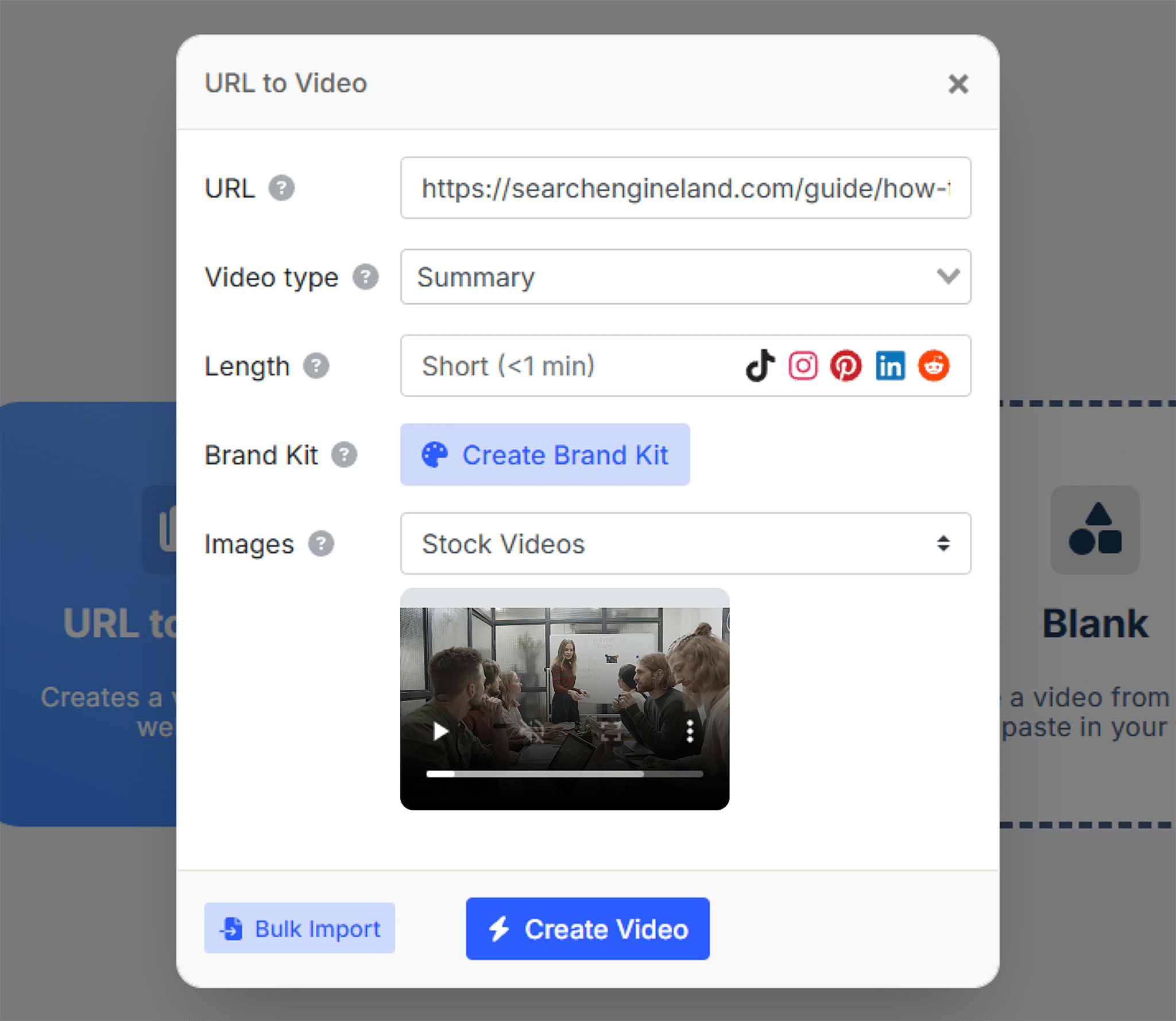 Ai Video Markting Url To Video