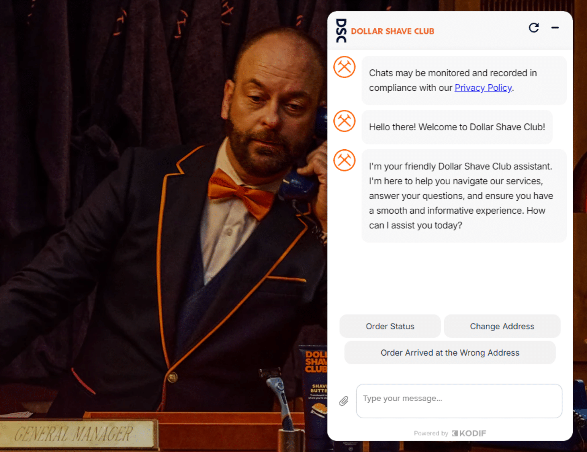 Dollar Shave Club Chat