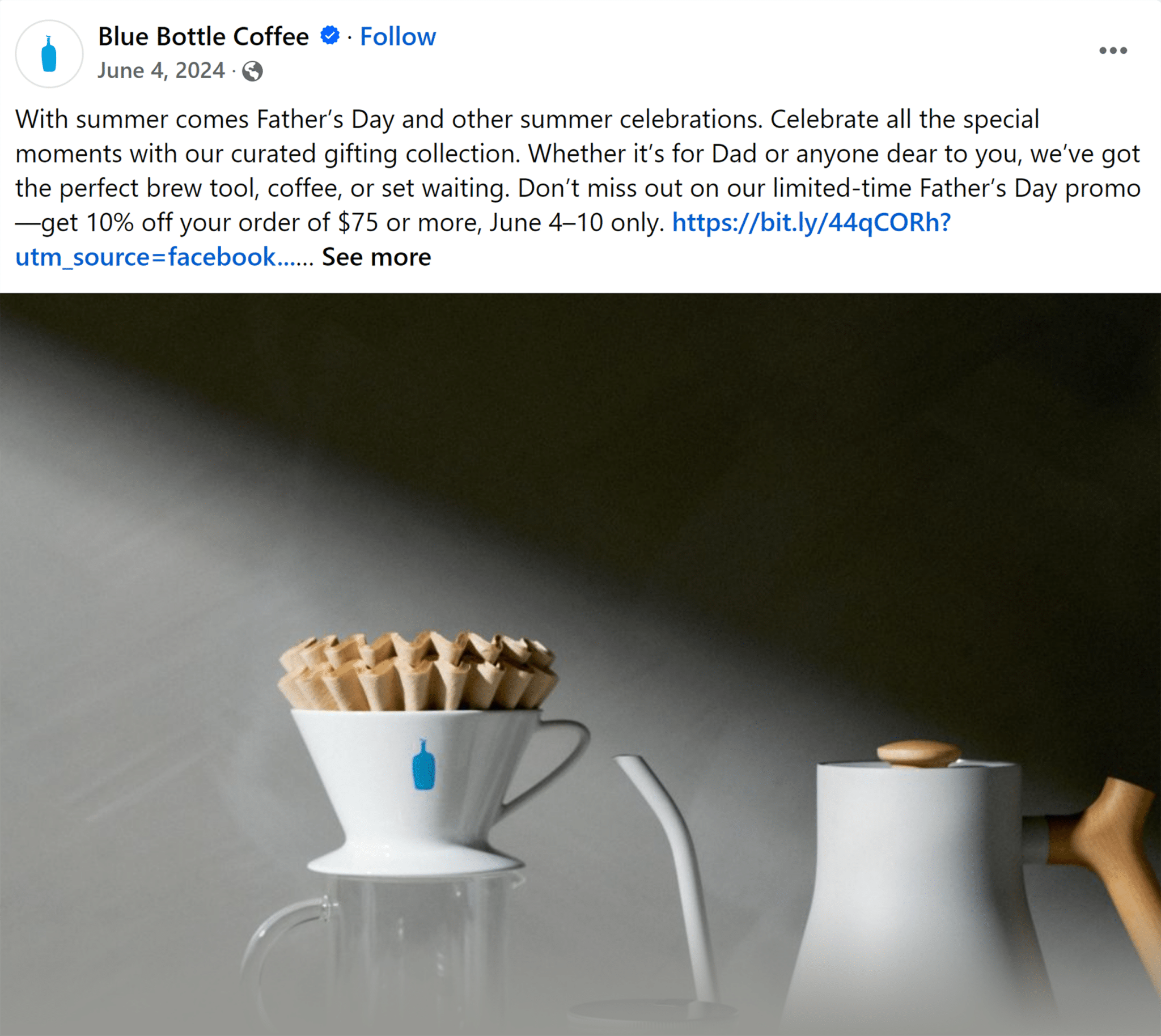 Facebook Blue Bottle Coffee