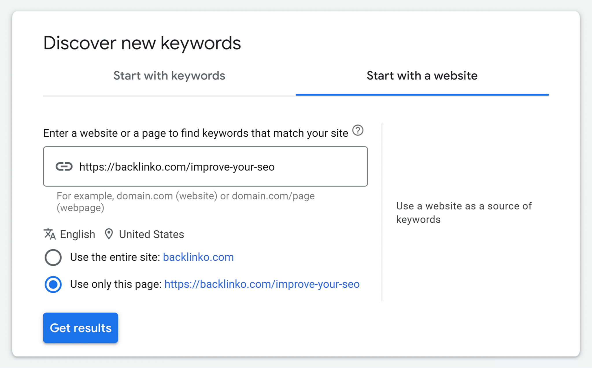Gkp Discover Start With Website Improve Seo