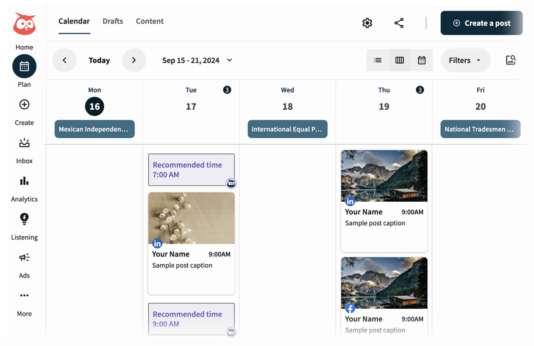 Hootsuite Dashboard