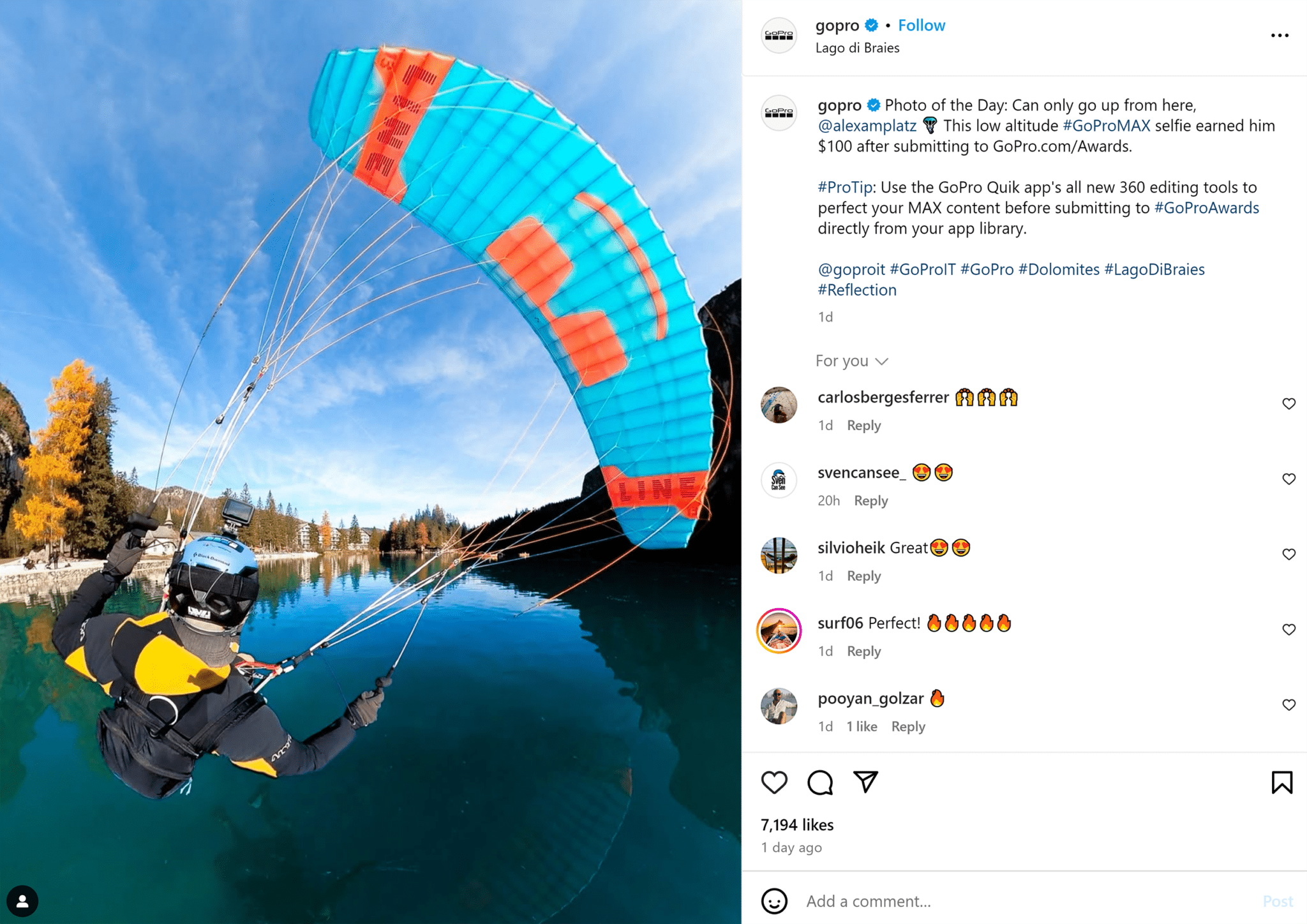 Instagram Gopro Post