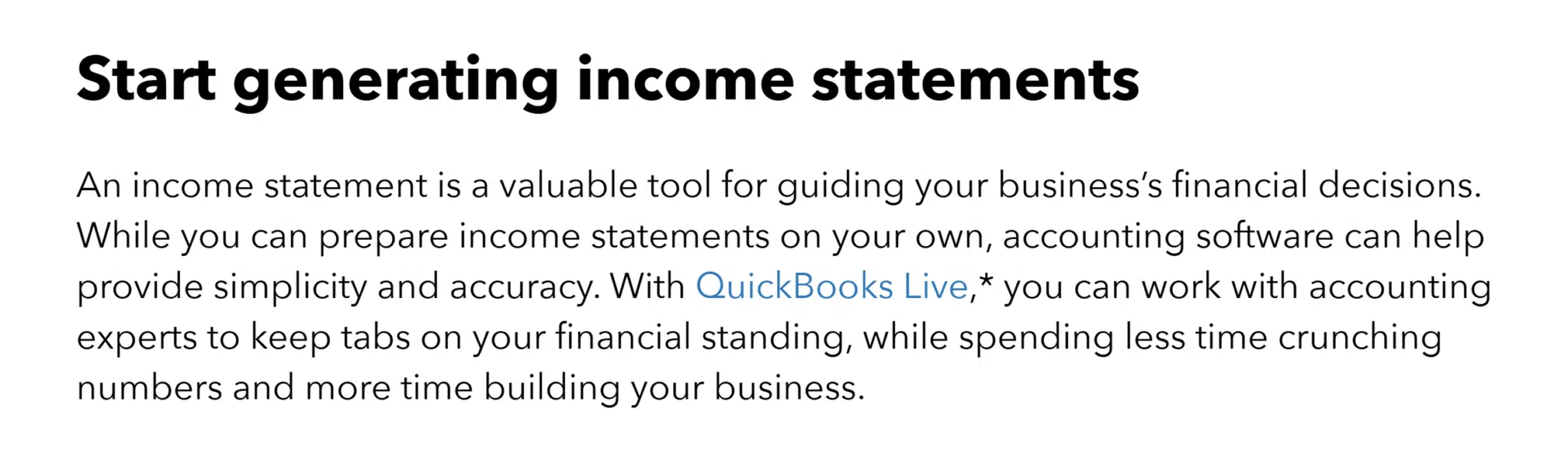 Intuit Quickbooks Live Link