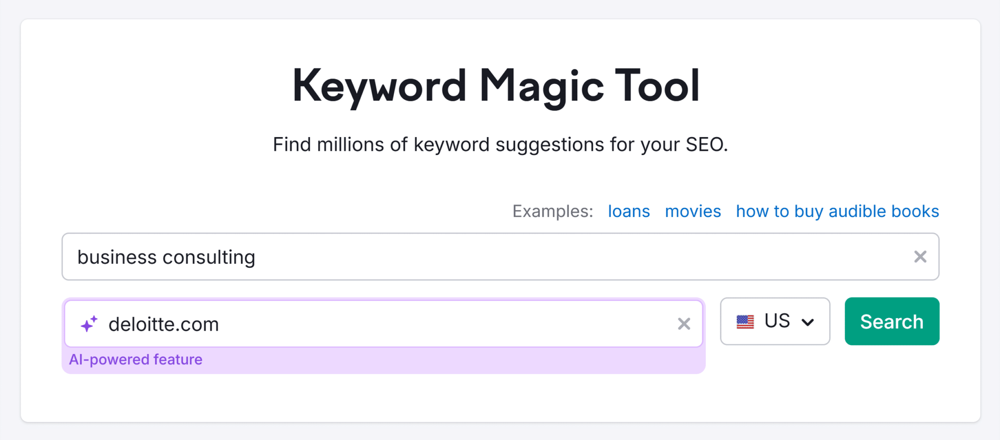 Keyword Magic Tool Search Business Consulting