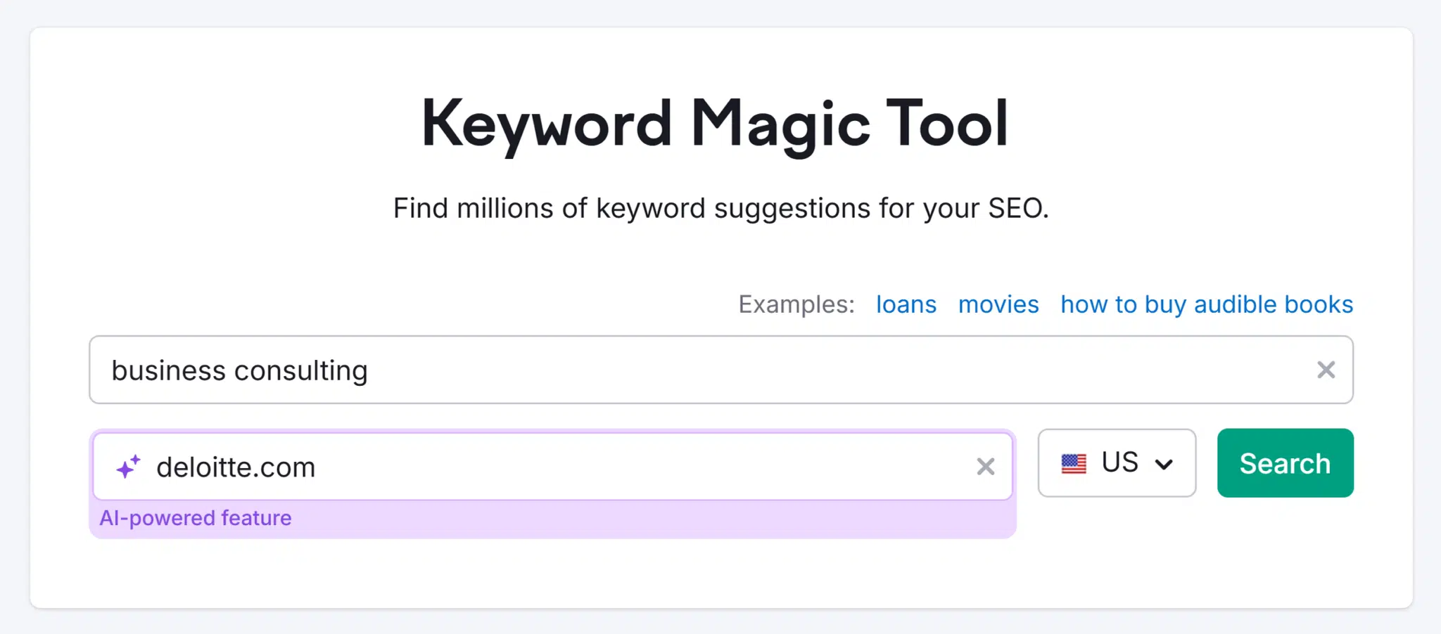 Keyword Magic Tool Search Business Consulting