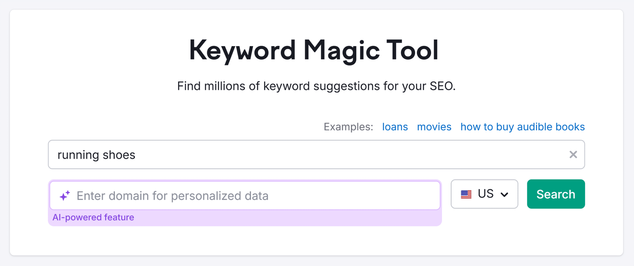 Keyword Magic Tool Search Running Shoes