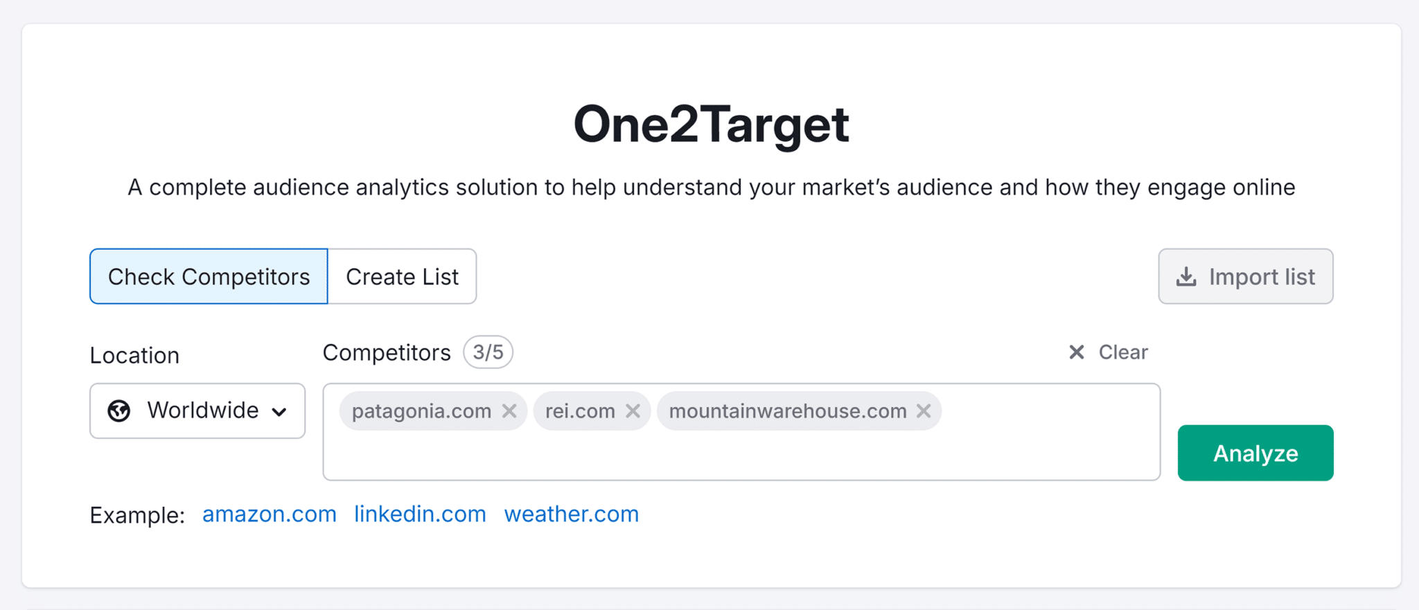 One2target Search Patagonia