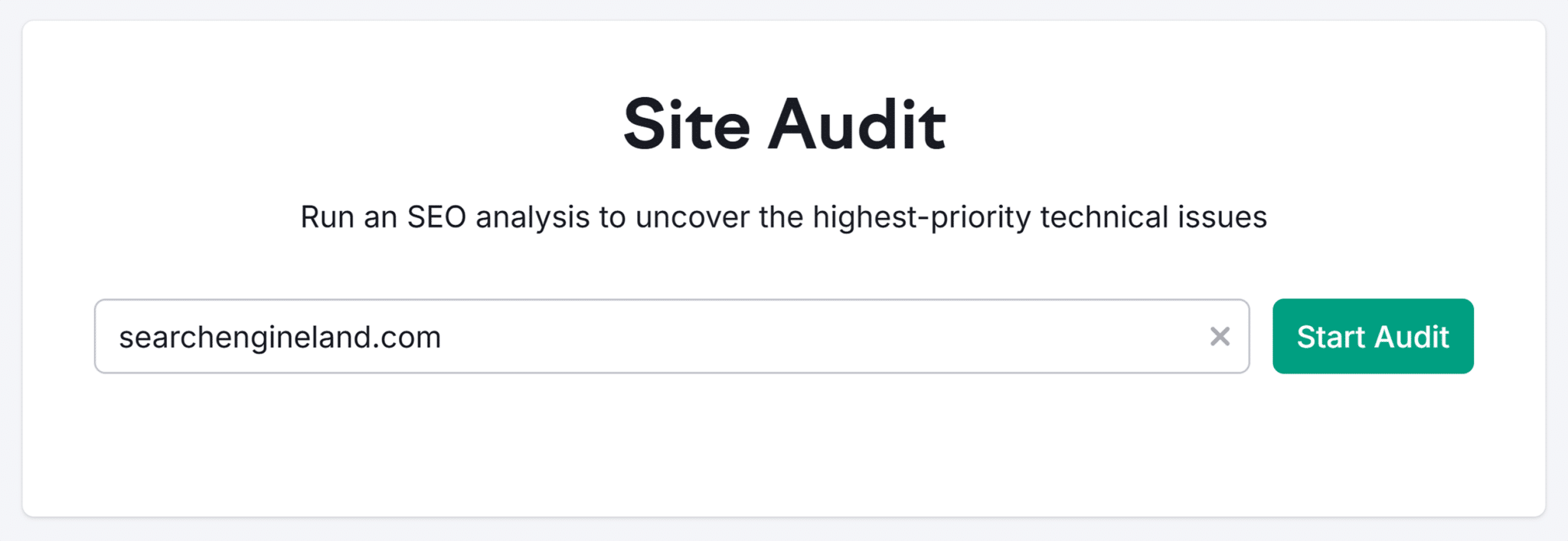 Site Audit Search