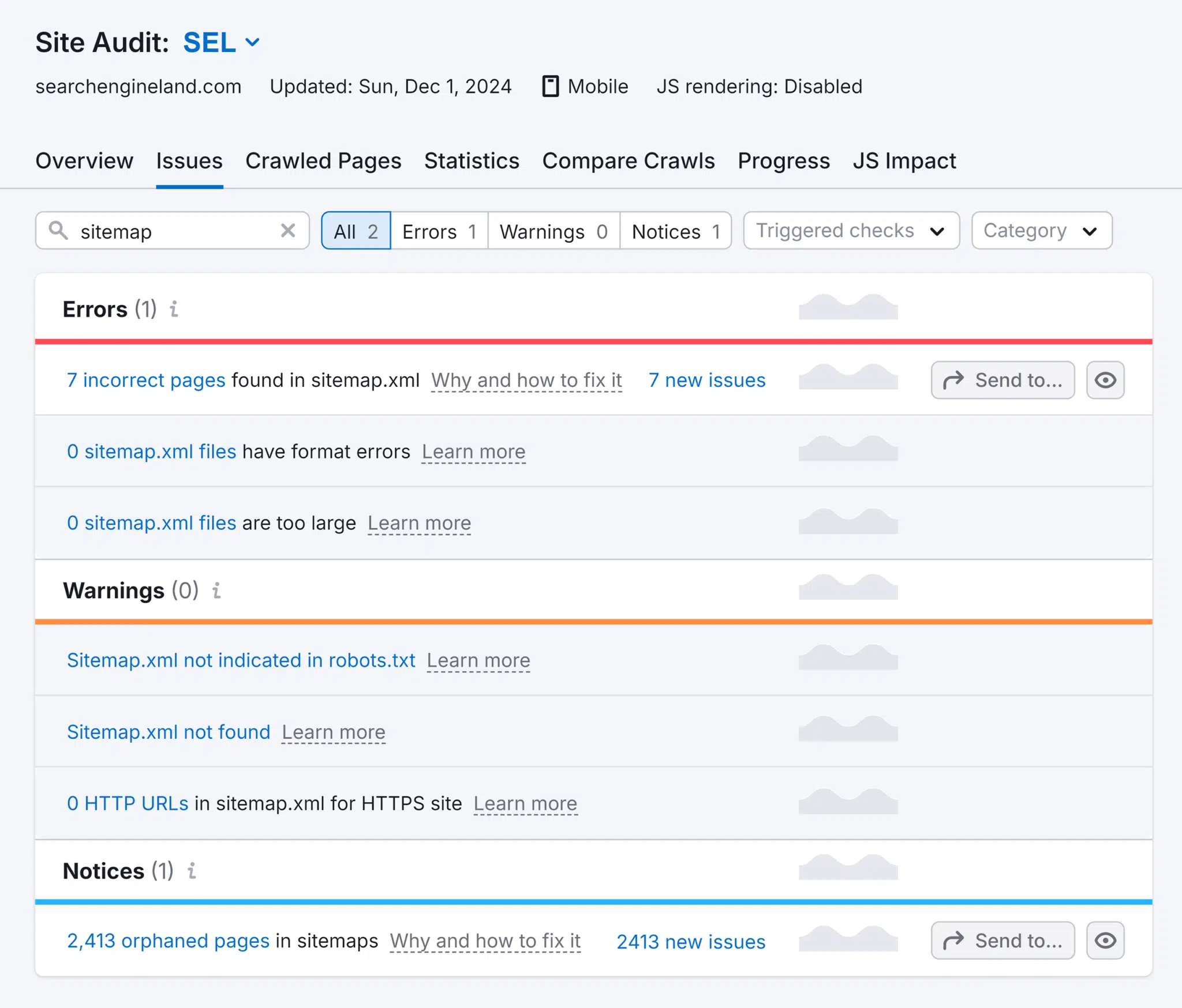 Site Audit Sel Issues Sitemap