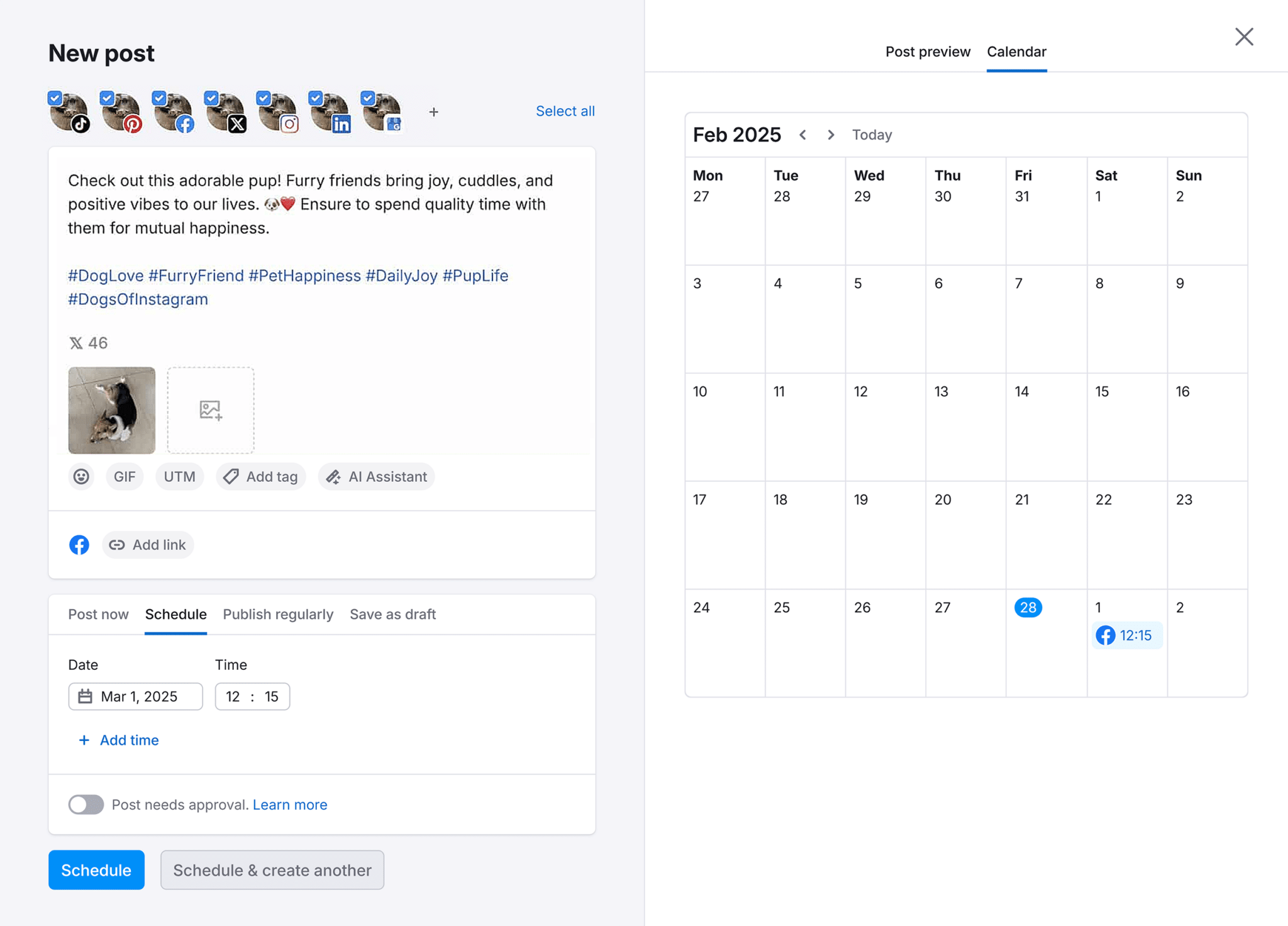 Social Poster Schedule Post