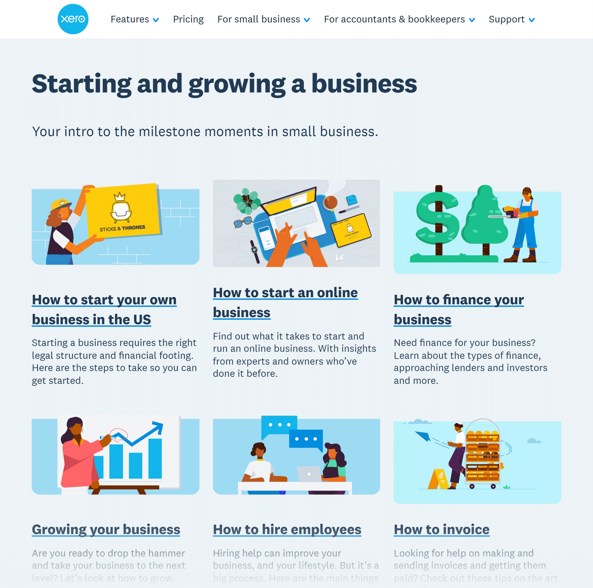 Xero Starting Business